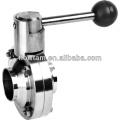 sanitary stainless steel welded/threaded butterfly valve